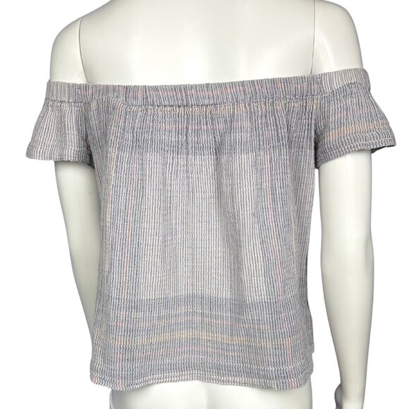 Cloth & Stone Off-Shoulder Stripe Top | Size XS - Picture 3 of 4